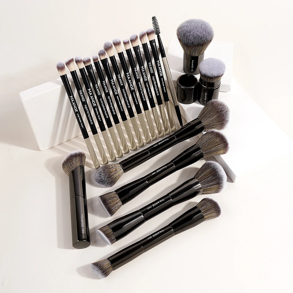 Kit 20 Pinceaux Maquillage Pro Double Embout MAANGE