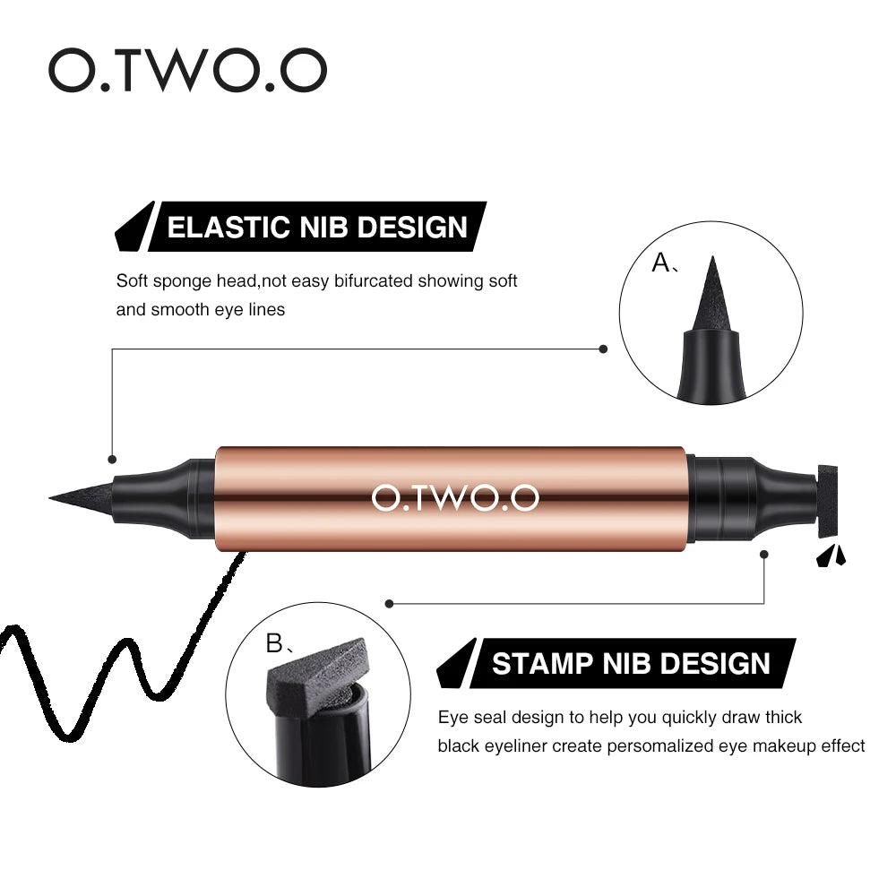 Eyeliner Tampon Double Embout Waterproof O.TWO.O