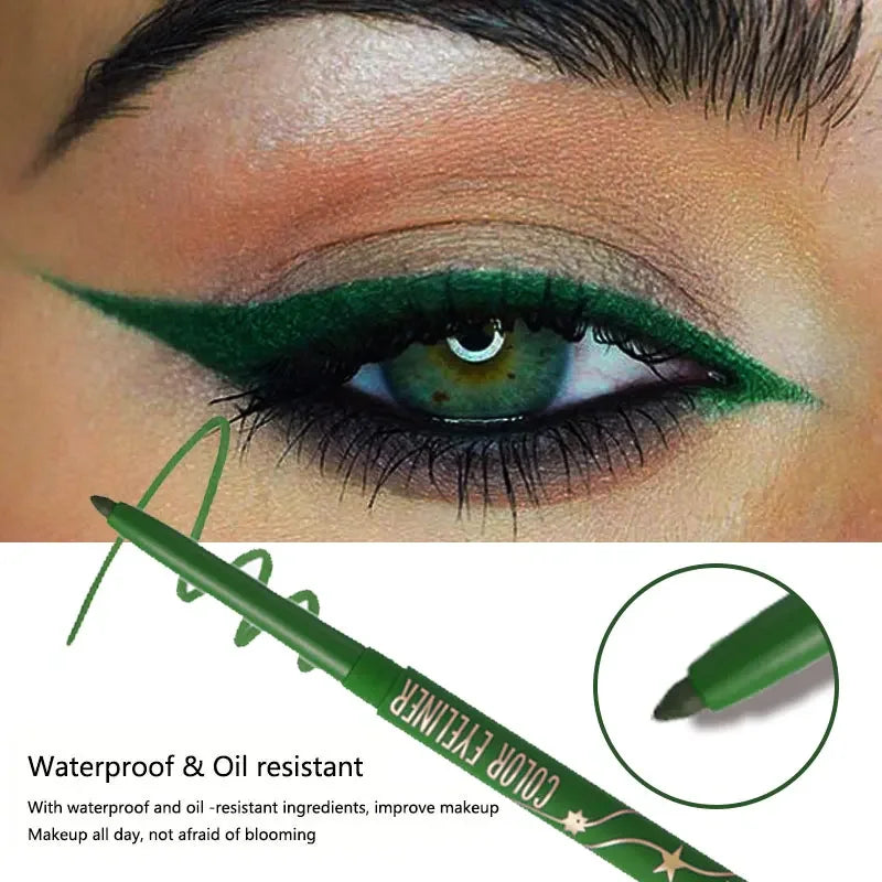 Crayon Eyeliner Gel Waterproof Coloré Mat Longue Tenue