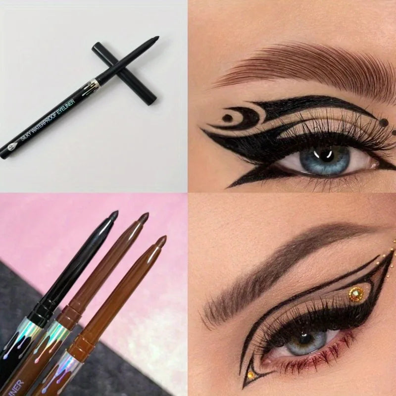 Eyeliner Gel Waterproof Ultra-Fin Noir/Marron Mat