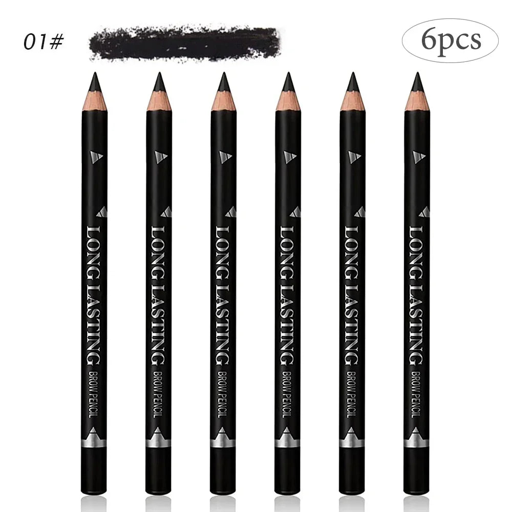 Lot 6/12 Crayons Sourcils Waterproof Noir Naturel