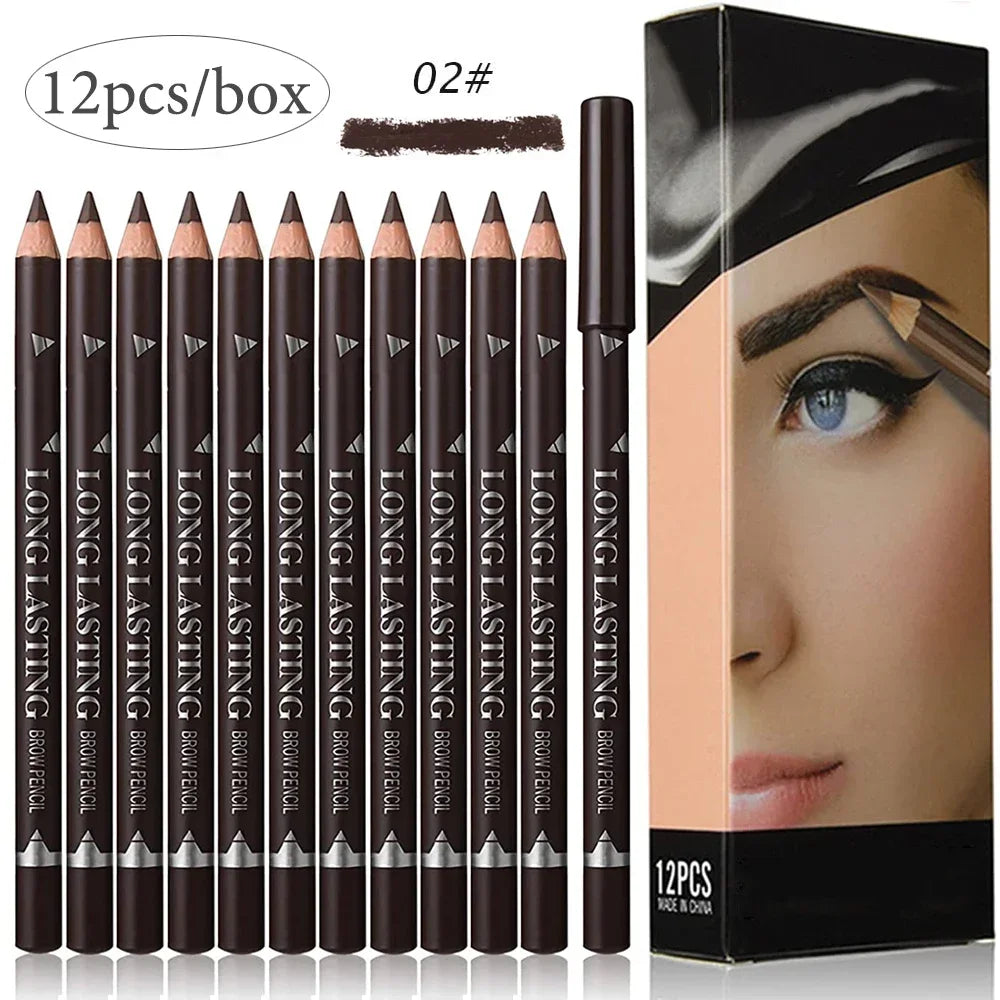 Lot 6/12 Crayons Sourcils Waterproof Noir Naturel