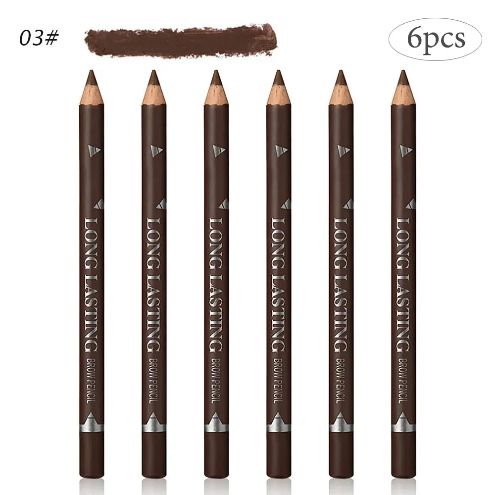 Lot 6/12 Crayons Sourcils Waterproof Noir Naturel
