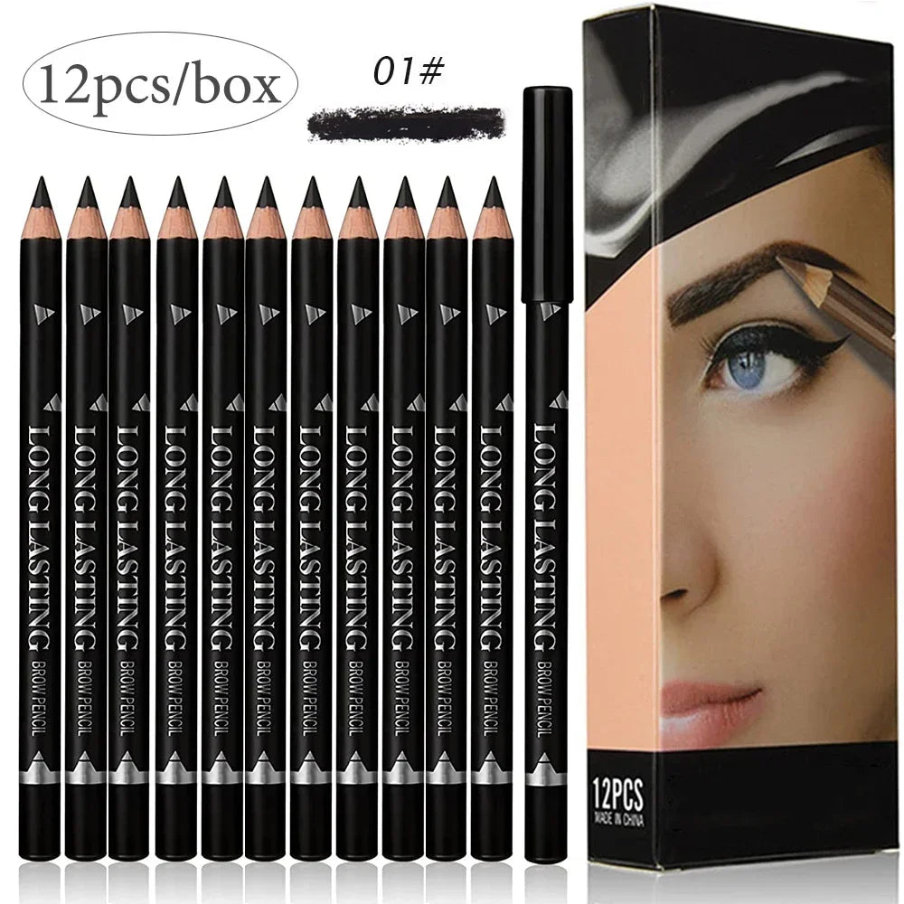 Lot 6/12 Crayons Sourcils Waterproof Noir Naturel