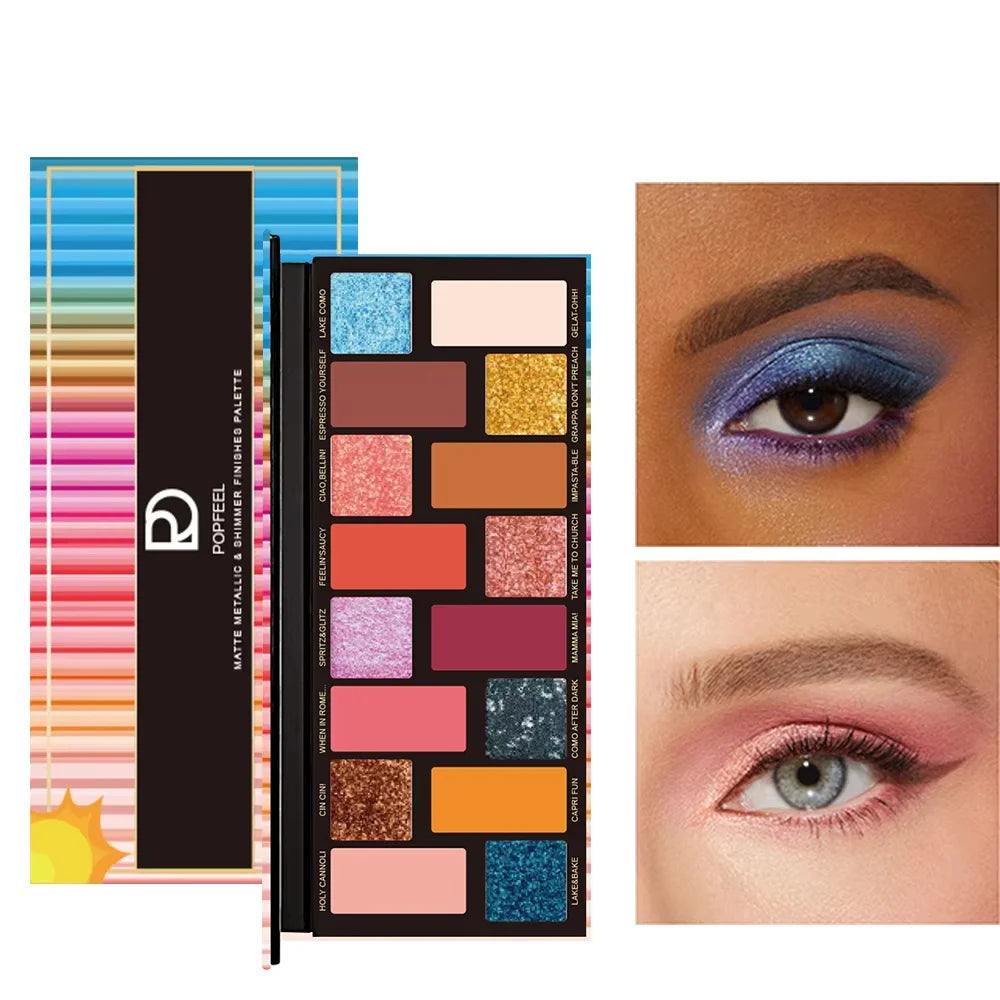 Palette Yeux Coréenne 16 Couleurs Mat Waterproof Longue Tenue