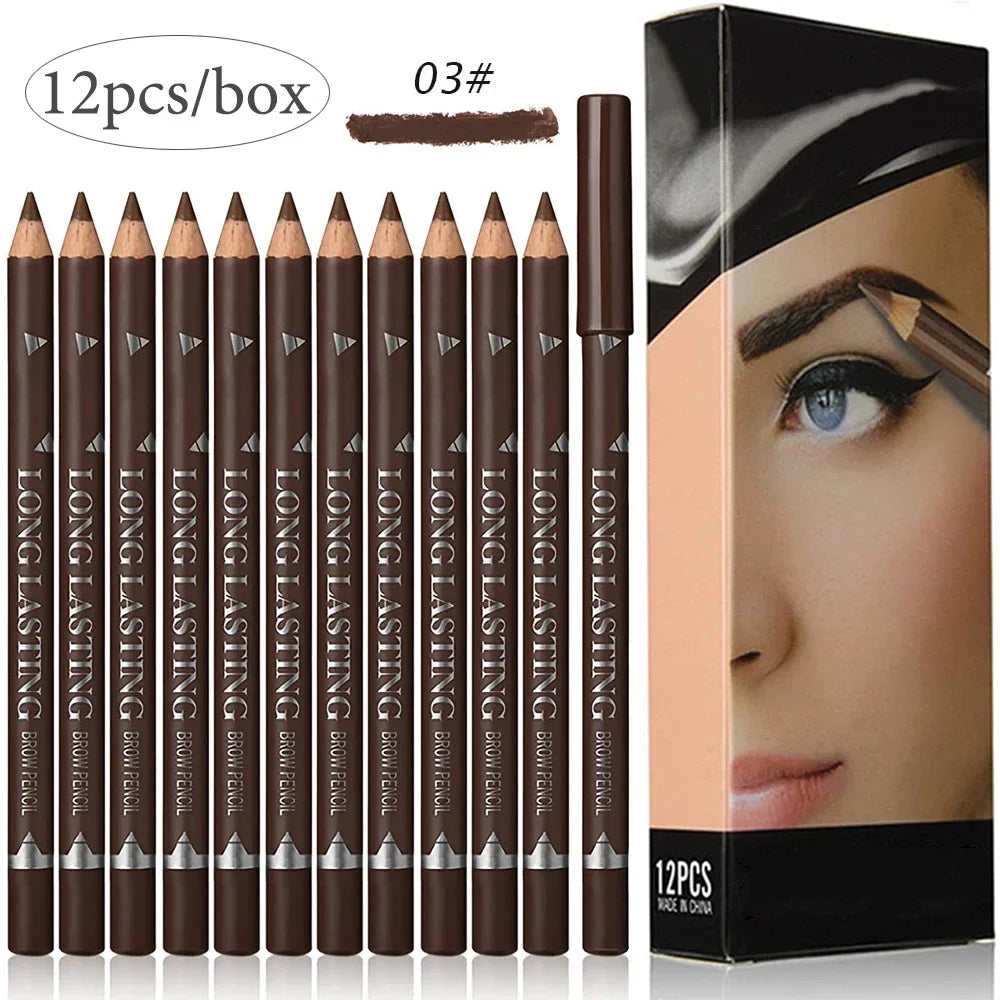 Lot 6/12 Crayons Sourcils Waterproof Noir Naturel
